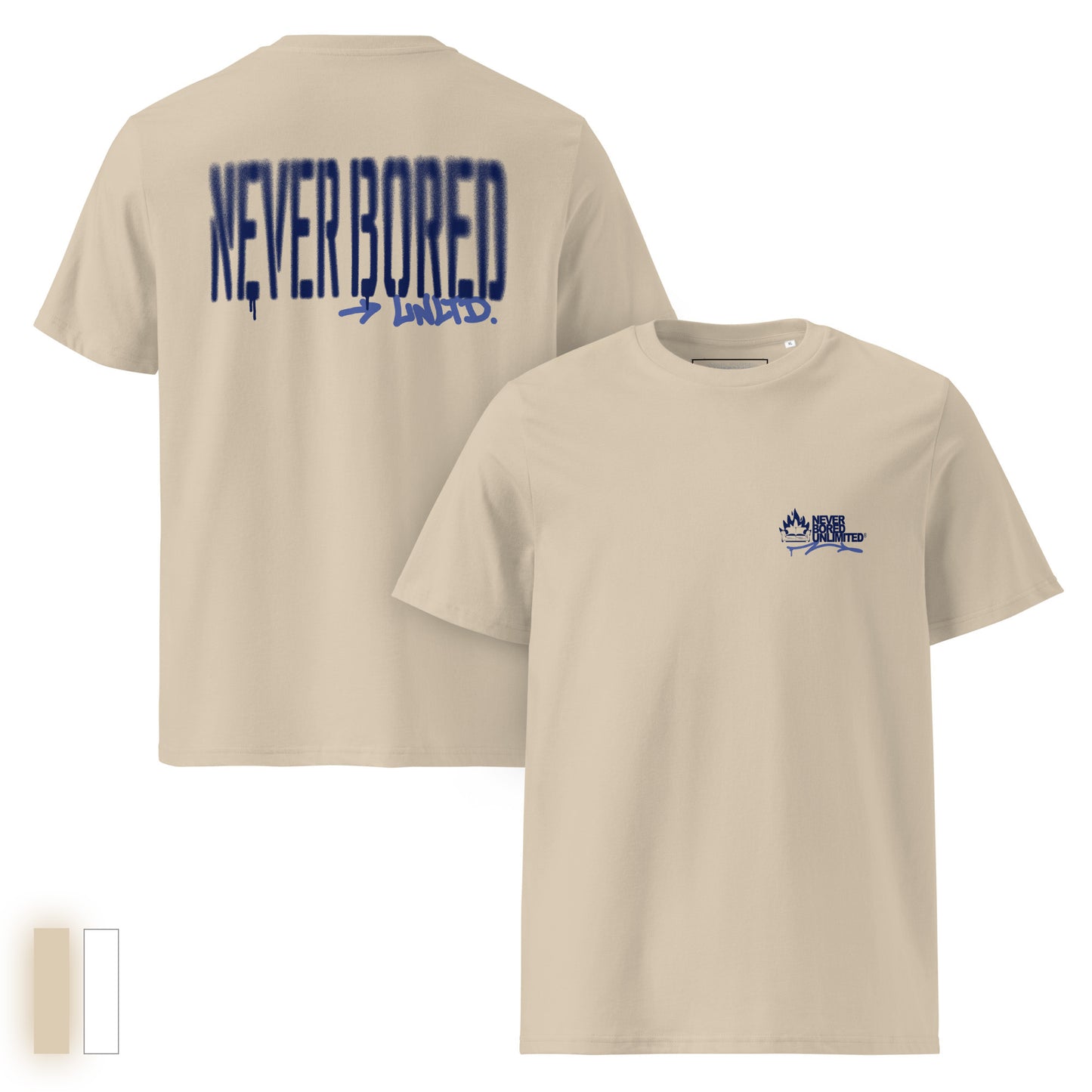 NEVER BORED UNLTD. - Stencil Style T-Shirt
