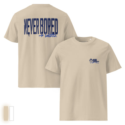 NEVER BORED UNLTD. - Stencil Style T-Shirt