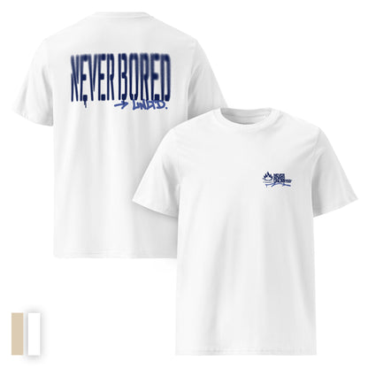 NEVER BORED UNLTD. - Stencil Style T-Shirt