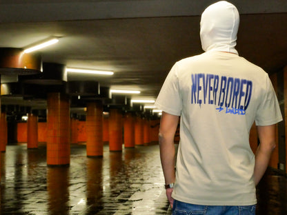 NEVER BORED UNLTD. - Stencil Style T-Shirt
